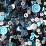 50g Bag Skies & Seas Aqua Blue Buttons