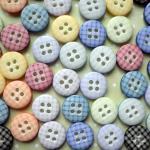 50x 12mm Small Gingham Buttons