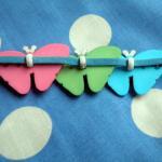 6x Butterfly Sparkle Buttons