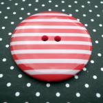 Pair Of 34mm Red Spot & Stripe Buttons
