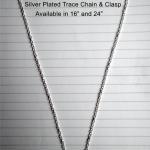24" Silver Plated Trace Chain..