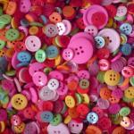 500g Wholesale Bag Of Rainbow Bright Buttons