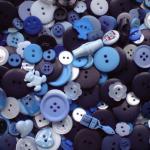 50g (100+) Bag Mix Raindrop Blue Buttons