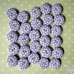100x Small 12mm Purple Spotty Buttons