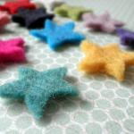 50x Multi Pack Mini Stars Wool Felt Shapes