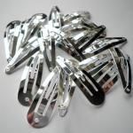 20x Silver Plated Long Hair Clips