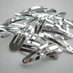 20x Silver Plated Long Hair Clips