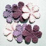 3x Multi Pack Wool Purple Felt Flower Petals
