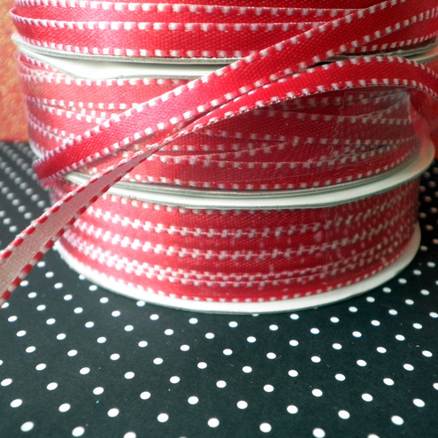 20meter Reel Festive Reversible Red Ribbon