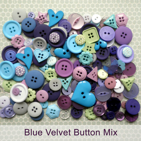 100g Blue Velvet Button Mix